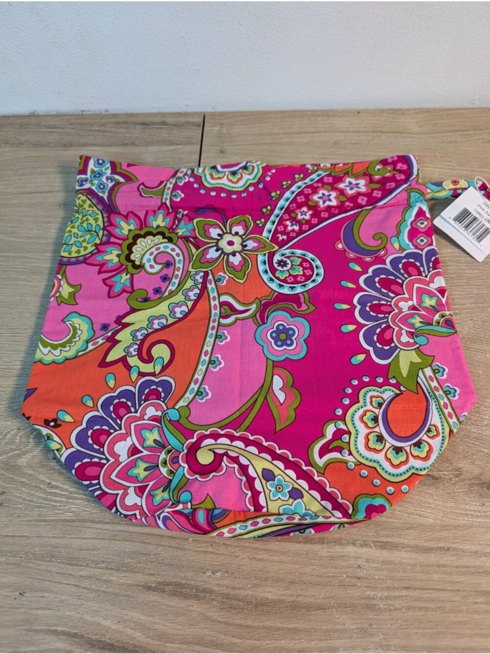 Vera Bradley Pink Swirls Ditty Bag Plastic Lined Travel Bag Drawstring